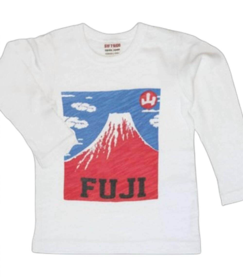 NEW BIT'Z KIDS kids mount fuji tee in off white
